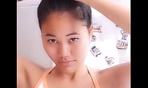 Cute Thai girl gnaw slip