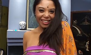 Cute Indian mature wife gets billions of spunk on her boobs