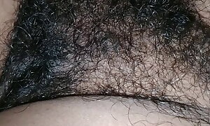 Sri Lankan wife's hairy wet crack