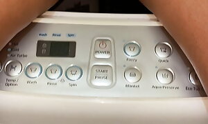 sexy babes precise pussy peeing encircling washing machine