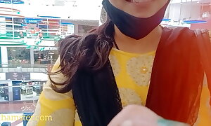Dirty Telugu audio for hot Sangeeta's second  visit to mall's washroom,  this time for drop off to sleep the brush fur pie