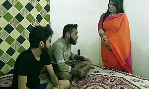 Indian hot xxx troika sex! Malkin aunty plus one young boy hot sex! clear hindi audio