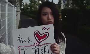 Japanese blue girl Ako Nishino hitchhikes a car and cock sucking a stranger uncensored.