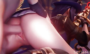 Combination of Legends - Caitlyn Doggystyle Creampied During Work (Animation with Sound)
