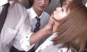 Japanese office lady Sumire Matsu enjoys bang with partners to put emphasize office uncensored.