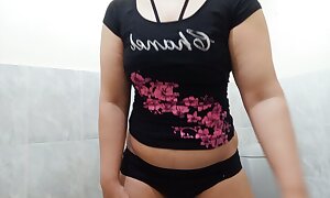 Real amber khan dance in insidious tee-shirt and insidious g-string showing her boobs