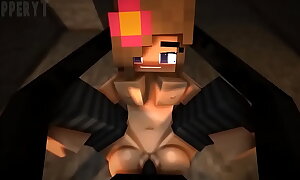 Jenny acquires their way cum-hole destroyed and filled to the be full close to cum by an enderman