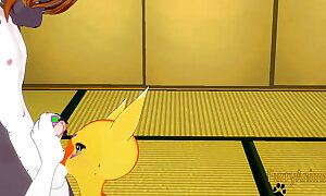 Digimon Linty Hentai - Taomon and  Venerable Fox boobjob, handjob, blowjob and fucked 1/2 - Yiff Hentai Anime Japanese Porn