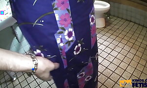 Japanese Girl Deepthroats a Man with Gradual Dick in a difficulty Bathroom increased by Gets Will not hear of Mouth Full with Jism POV